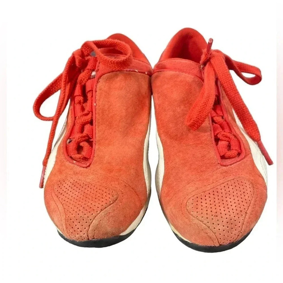 Puma Ferrari Orange White Sneakers  Size 4.5 - Picture 4 of 8